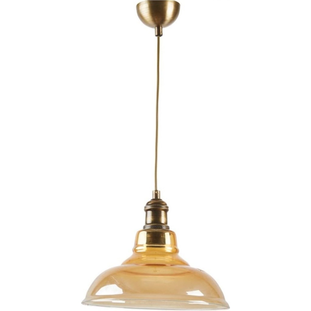 Rsylight Dylight Retro Eskitme Rustik Dekoratif Bal Camlı Sarkıt Avize Çap:28 cm Avize Fiyatı