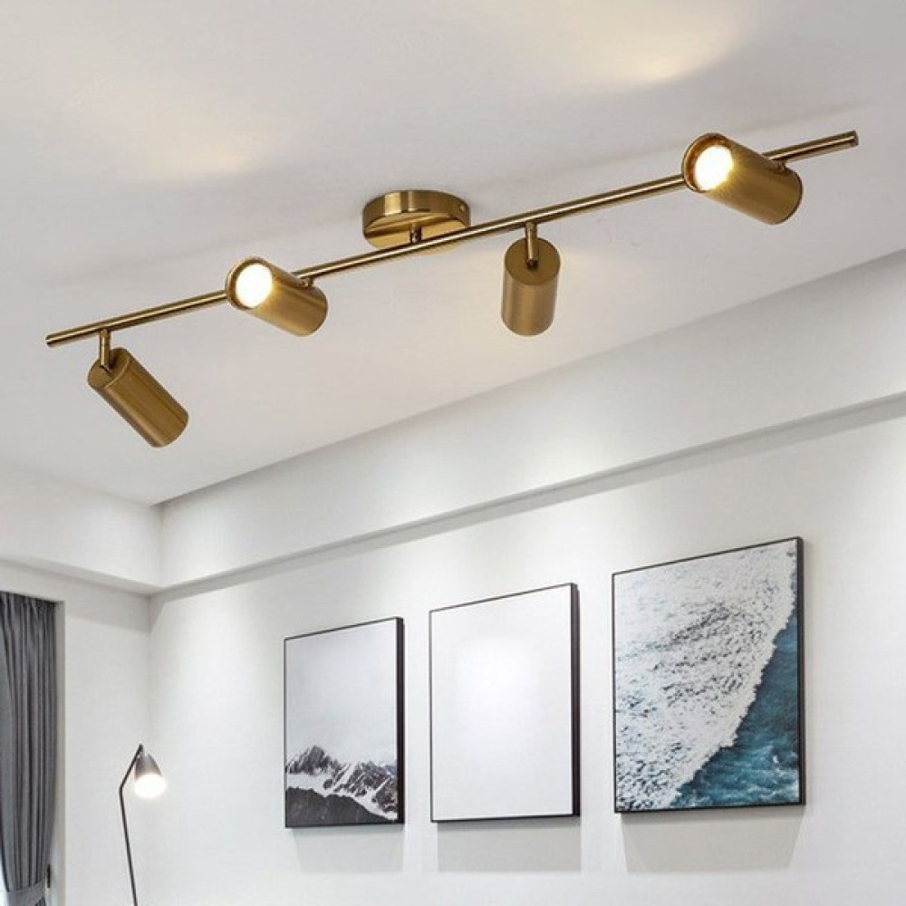 Rsylight Metal Modern 3 Lü Eskitme Kaplama LED Spot Hareketli Avize Beyaz Ampullü Avize Fiyatı