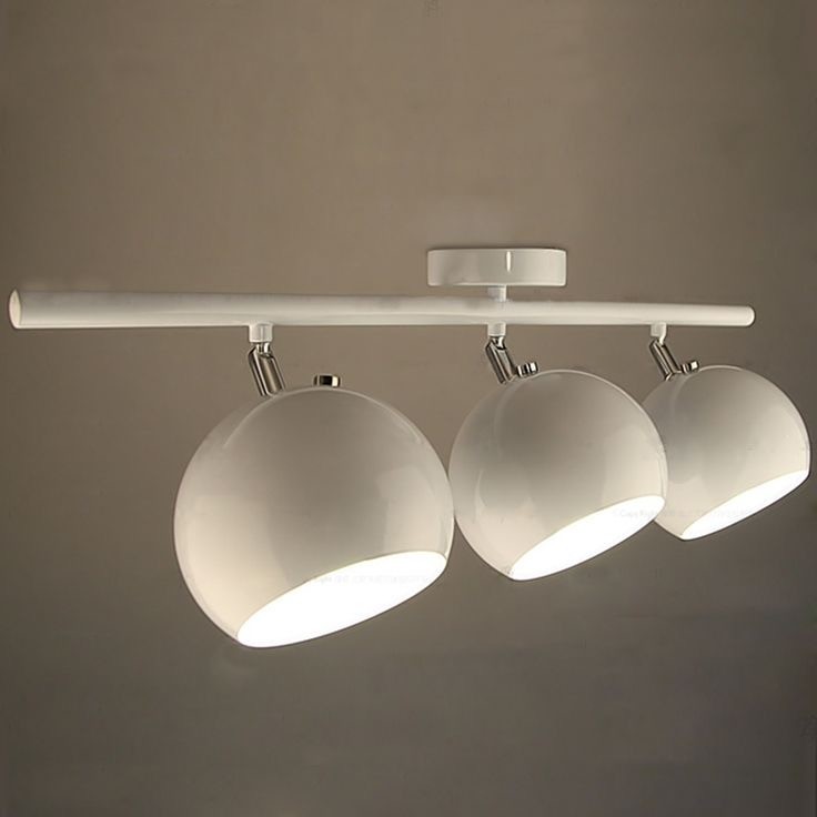 Rsylight Retro Beyaz 180 Derece Hareketli Modern Spor 3 Lü LED Spot Avize Günışığı Ampullü Avize Fiyatı