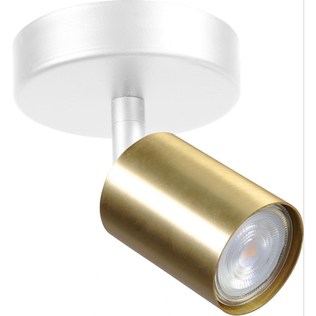 Rsylight Retro Beyaz Eskitme LED Spot Tavan Plofyoner APLIK180 Derece Hareketli Beyaz Ampullü - 1 - Beyaz - Altın Aplikler Fiyatı
