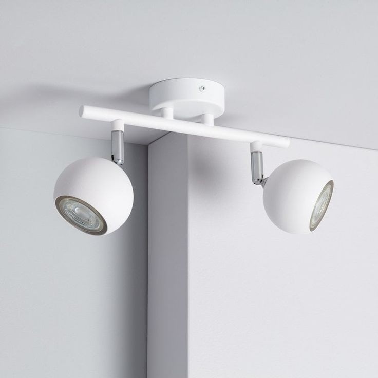 Rsylight Retro Metal Beyaz 2 Li 180 Derece Hareketli LED Spot Avize Günışığı Ampullü Avize Fiyatı