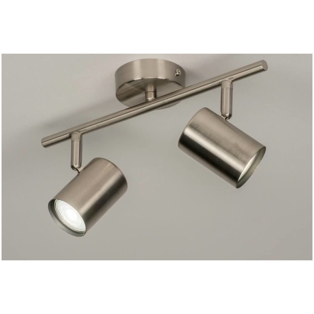 Rsylight Retro Metal Inox 2 Li 180 Derece Hareketli LED Spot Avize Günışığı Ampullü - Beyaz - 1 Avize Fiyatı