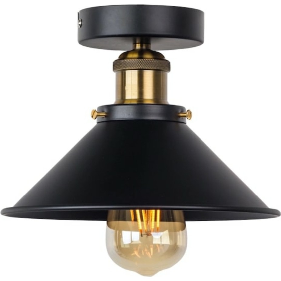 Rsylight Retro Plofonyer Tavan Avize Tekli Siyah Rustik 23CM Avize Fiyatı