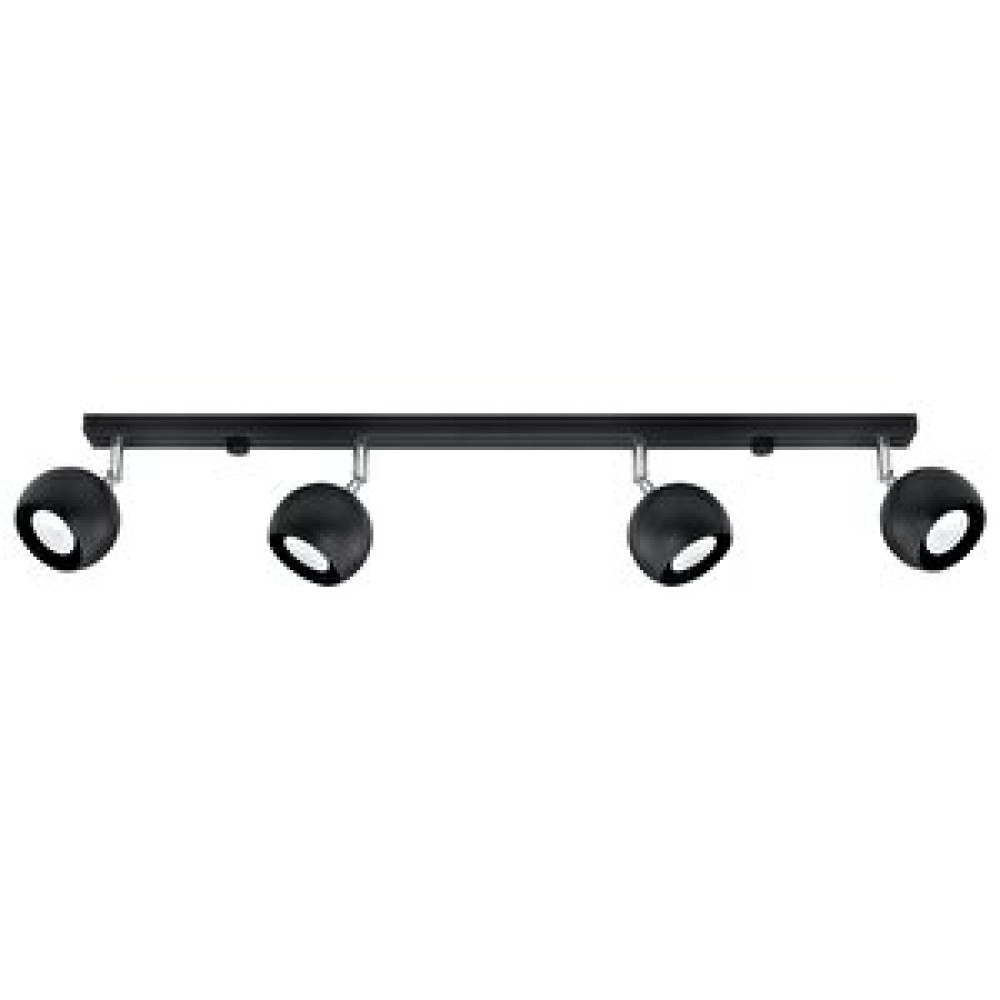 Rsylight Retro Siyah 180 Derece Hareketli Modern Spor 4 Lü Led Spot Avize Günışığı Ampullü Avize Fiyatı