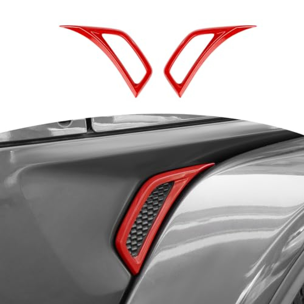 RT-TCZ for Jeep JL Side Fender Vent Decal Trim Cover for Jeep Wrangler JL JLU Gladiator JT 2018-2024 Red Exterior Accessories 2pcs