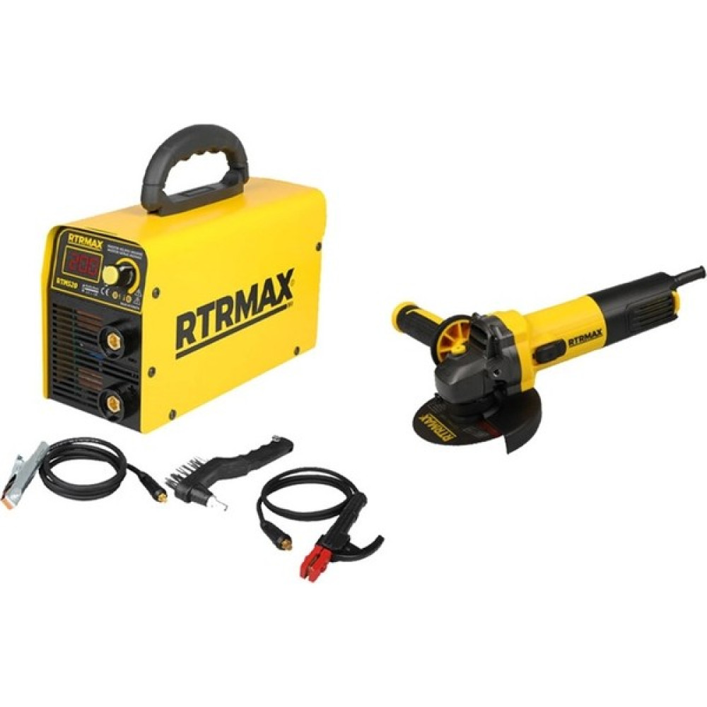 Rtrmax RTM520 200 Amper Kaynak Makinesi + RTM102 Avuç Taşlama SET005 Kaynak Makineleri Fiyatı