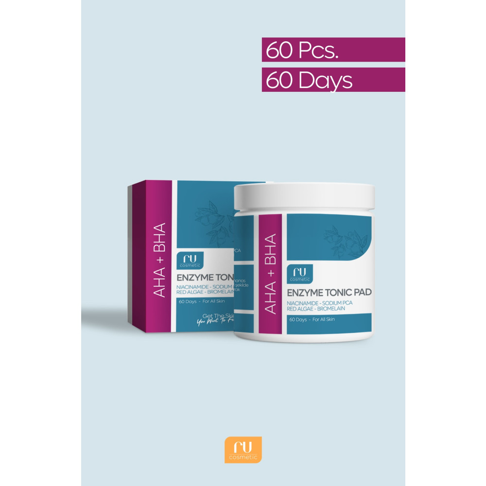 ru cosmetic Gözenek Sıkılaştırıcı Ve Arındırıcı Enzimatik Tonik Pad Aha-bha Glikolik Asit(60 ADET-60 DAYS). Cilt ve Yüz Bakımı Fiyatı