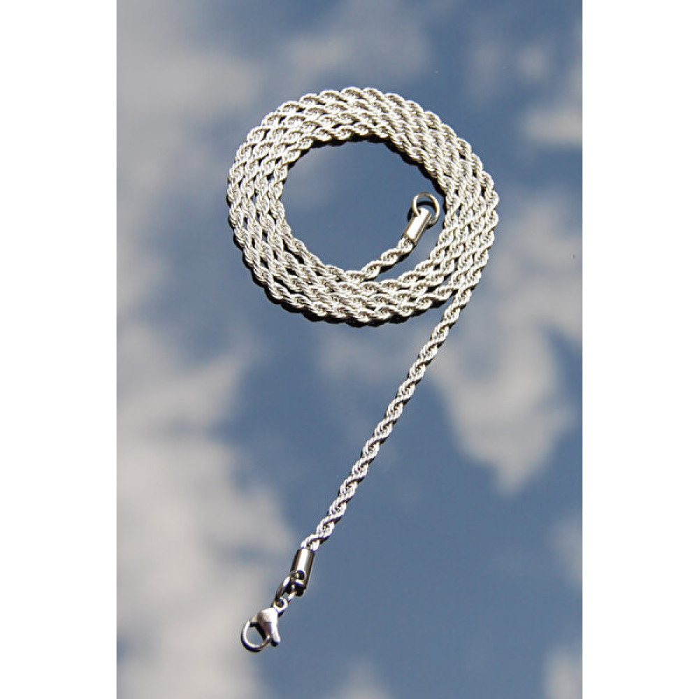 Rua Jewelry Burgu Halat Model Zincir Paslanmaz Çelik Kolye Gümüş Renk - 3mm Gümüş Kolye Fiyatı