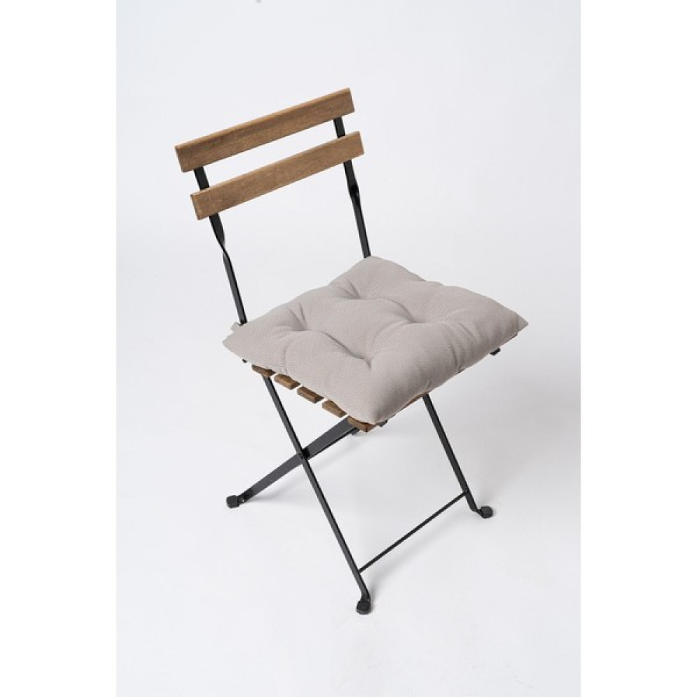 Rual 40 x 40 Yumoş Sandalye Minderi Balkon Minderi Yer Minderi Yumuşak Minder Puf Minder Açık Gri - Standart - Krem Salon & Oturma Odası Tekstili Fiyatı
