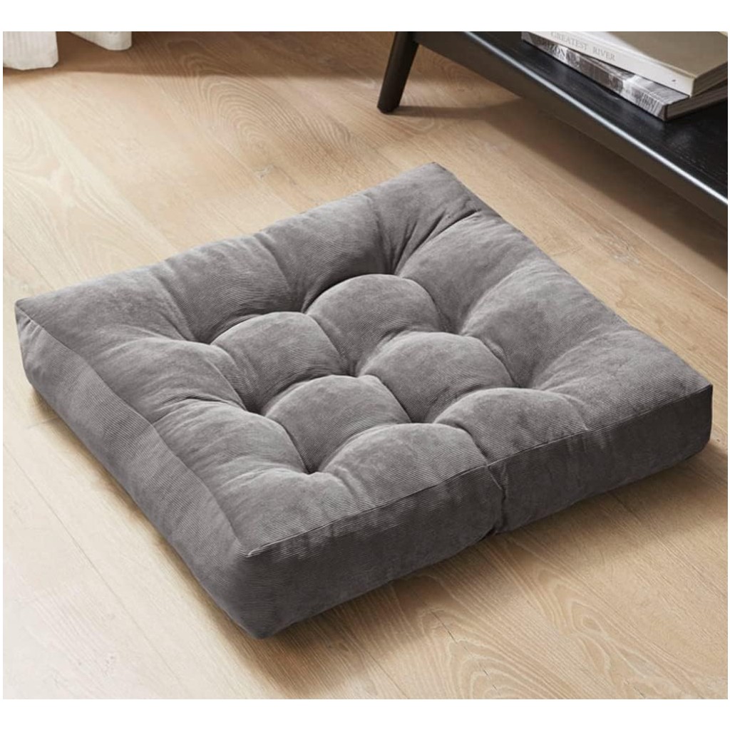 Rual Dekoratif Rual Yer Oturma & Paleti Minderi 55 x 55 x 10 cm Yoga Minderi Bahçe Balkon Minderi - Gri Diğer Fiyatı