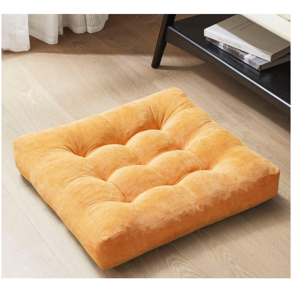 Rual Dekoratif Rual Yer Oturma & Paleti Minderi 55 x 55 x 10 cm Yoga Minderi Bahçe Balkon Minderi - Hardal Diğer Fiyatı