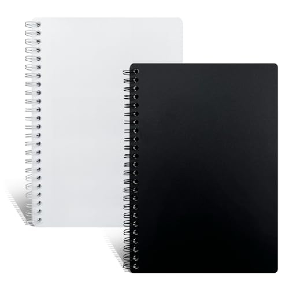 Ruatu 2 Pack Reusable Sticker Book Collecting Album Sticker Storage Organizer Book with 30+30 Sheets Blank Release Paper A5 Stickers Collection Notebook(Black+Clear)