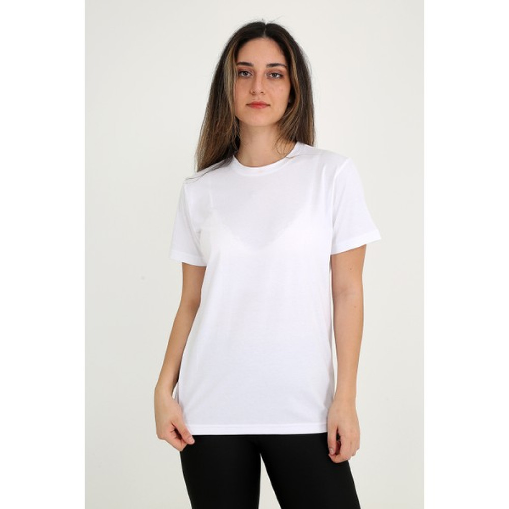 Rubadi Kadın Beyaz T-Shirt. Regular Fit (Normal) Kalıp, Basic Model Bayan T-shirt Fiyatı