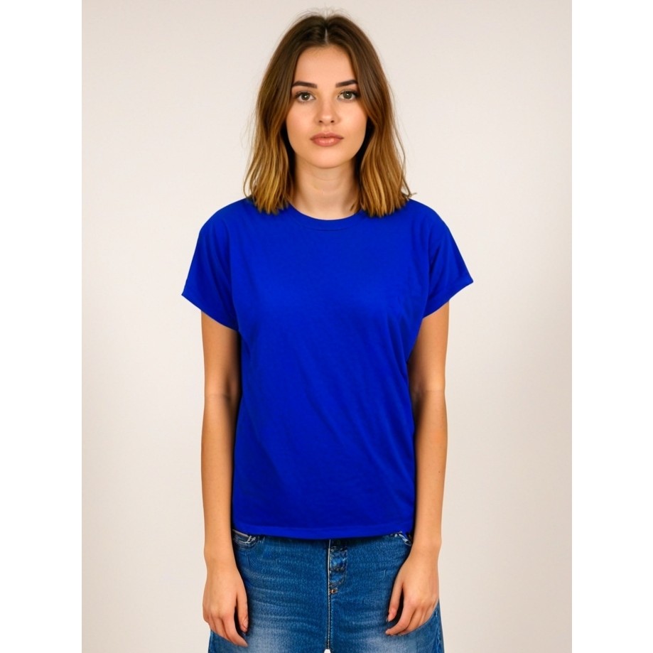 Rubadi Kadın Parlament Mavi T-Shirt. Regülar Fit (Normal) Kalıp, Basic Model. Giyim & İç Giyim Fiyatı