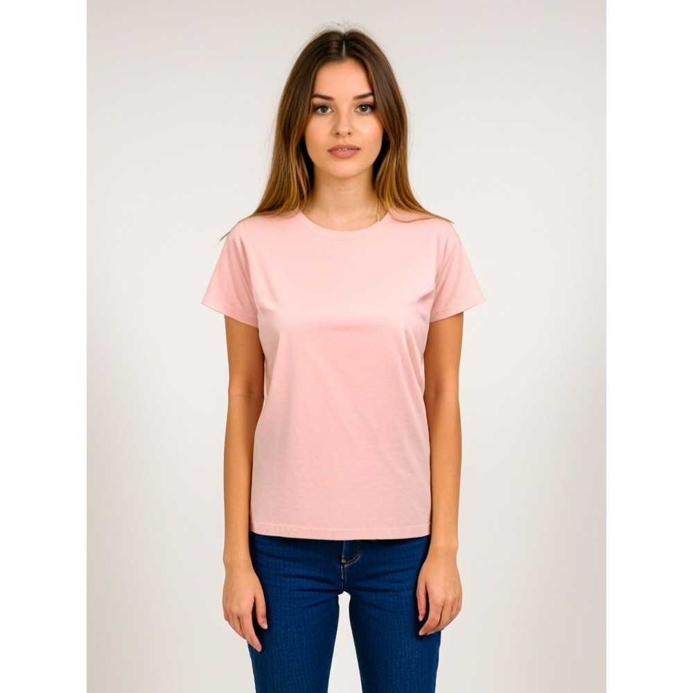 Rubadi Kadın Somon T-Shirt. Regülar Fit (Normal) Kalıp, Basic Model. Giyim & İç Giyim Fiyatı