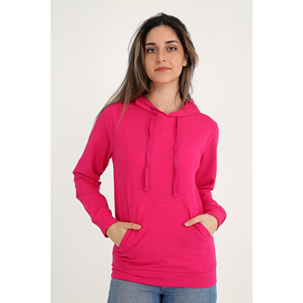 Rubadi Kapüşonlu Fuşya Sweatshirt Bayan Sweatshirt Fiyatı