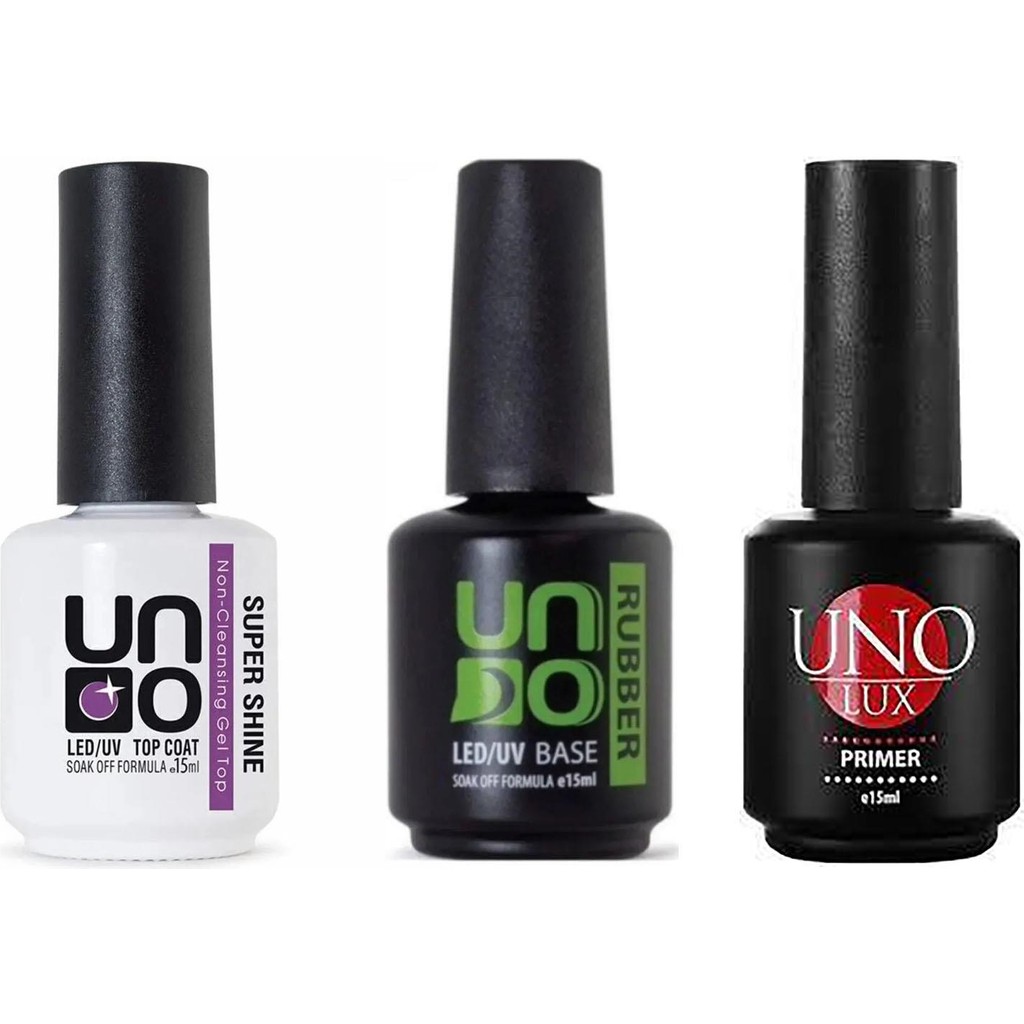 Rubber Fontenay Kalıcı Oje Seti Uno Lux Primer 15 ml +Rubber Base Gel 15ml+Supershine Top Coat 15ml Diğer Fiyatı
