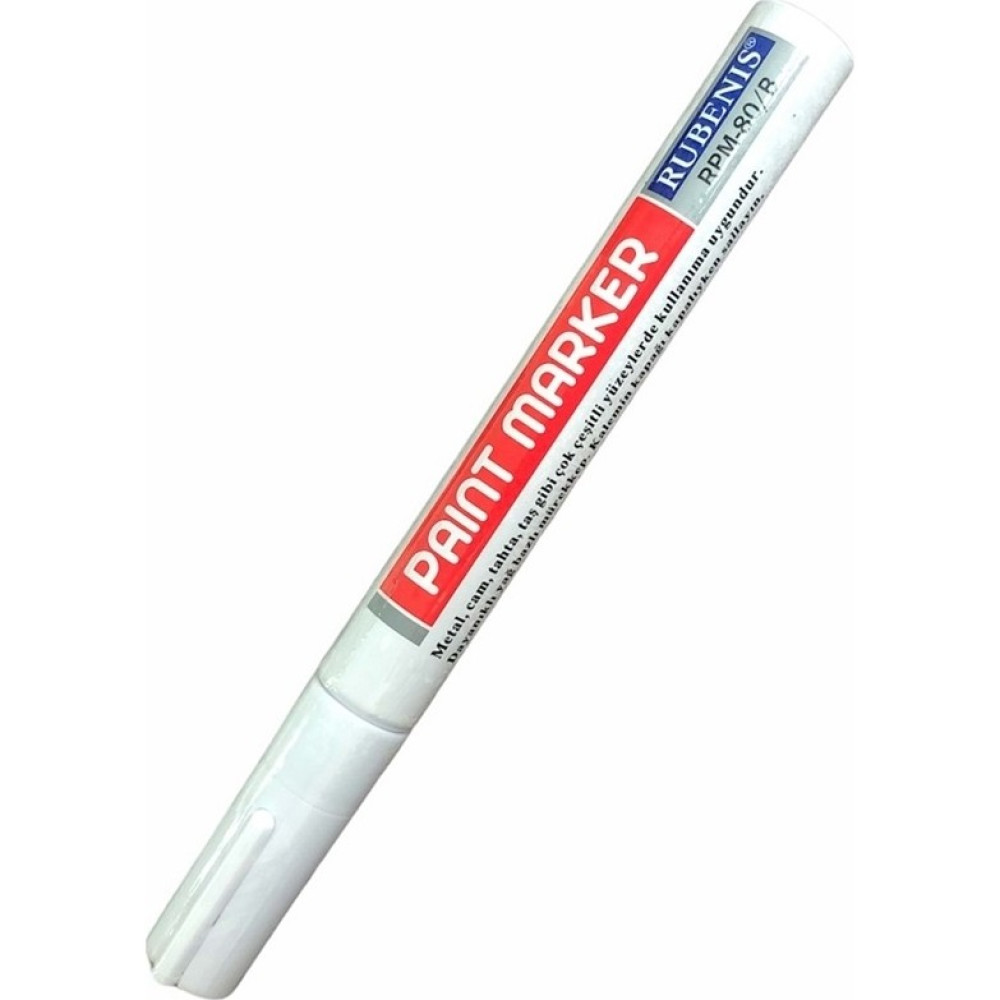 Rubenis Paint Marker Beyaz RPM-80B Demirbaş Kalem Metal Yüzeyler İçin Dayanıklı Uç Özelliği Kalem & Yazı Gereçleri Fiyatı