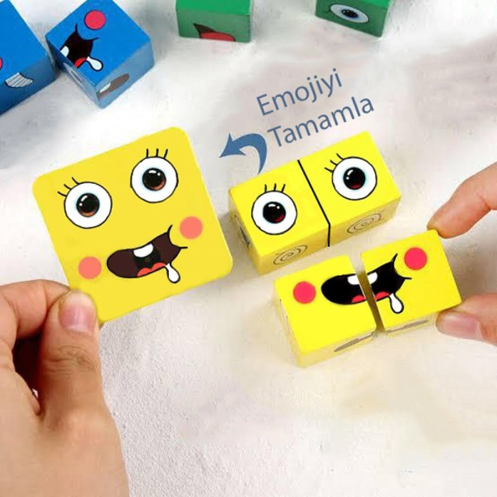 Rubik Emoji Bulmaca Hızlı Düşünme, Zihinsel ve Görsel Becerisini Geliştirecek Eğlenceli Oyuncak Eğitici Oyuncak Fiyatı