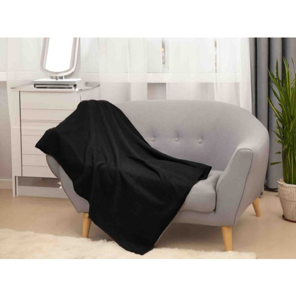 Rubizenn Polar Battaniye Yumuşak Dokulu Siyah 150X180 Örtü Overlok Dikişli - 150 x 180 cm Battaniye Fiyatı