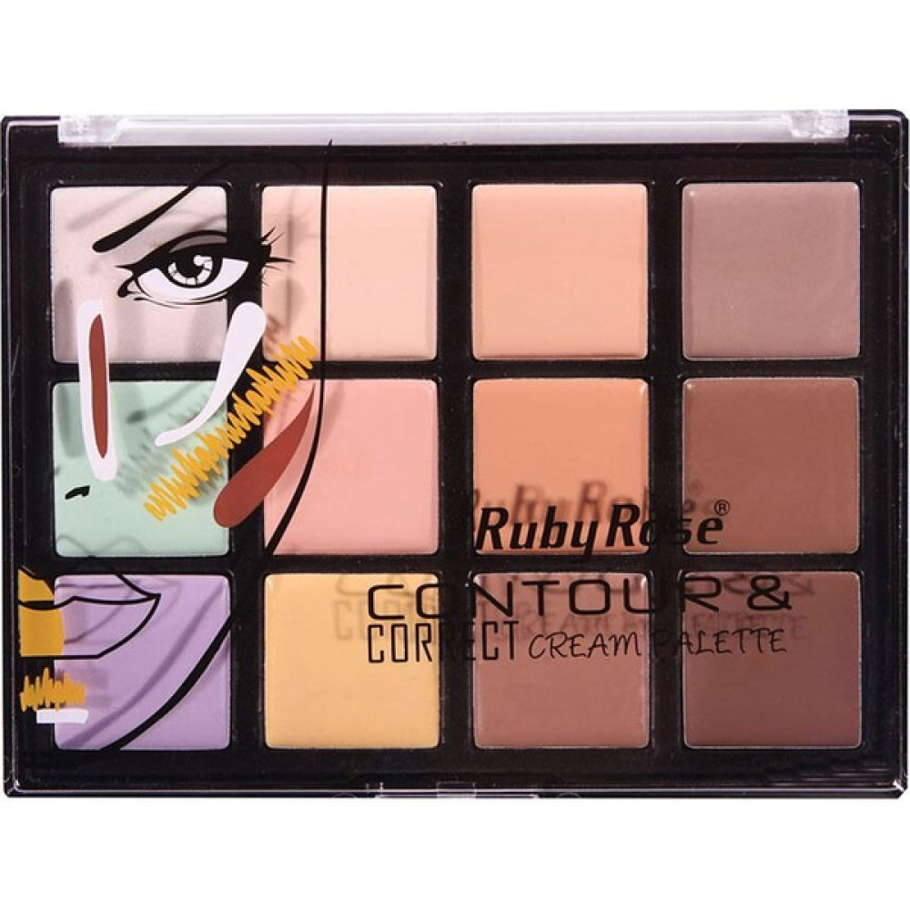 Ruby Rose Contour & Correct Cream Palette - Krem Kontür Paleti Makyaj Ürünleri Fiyatı