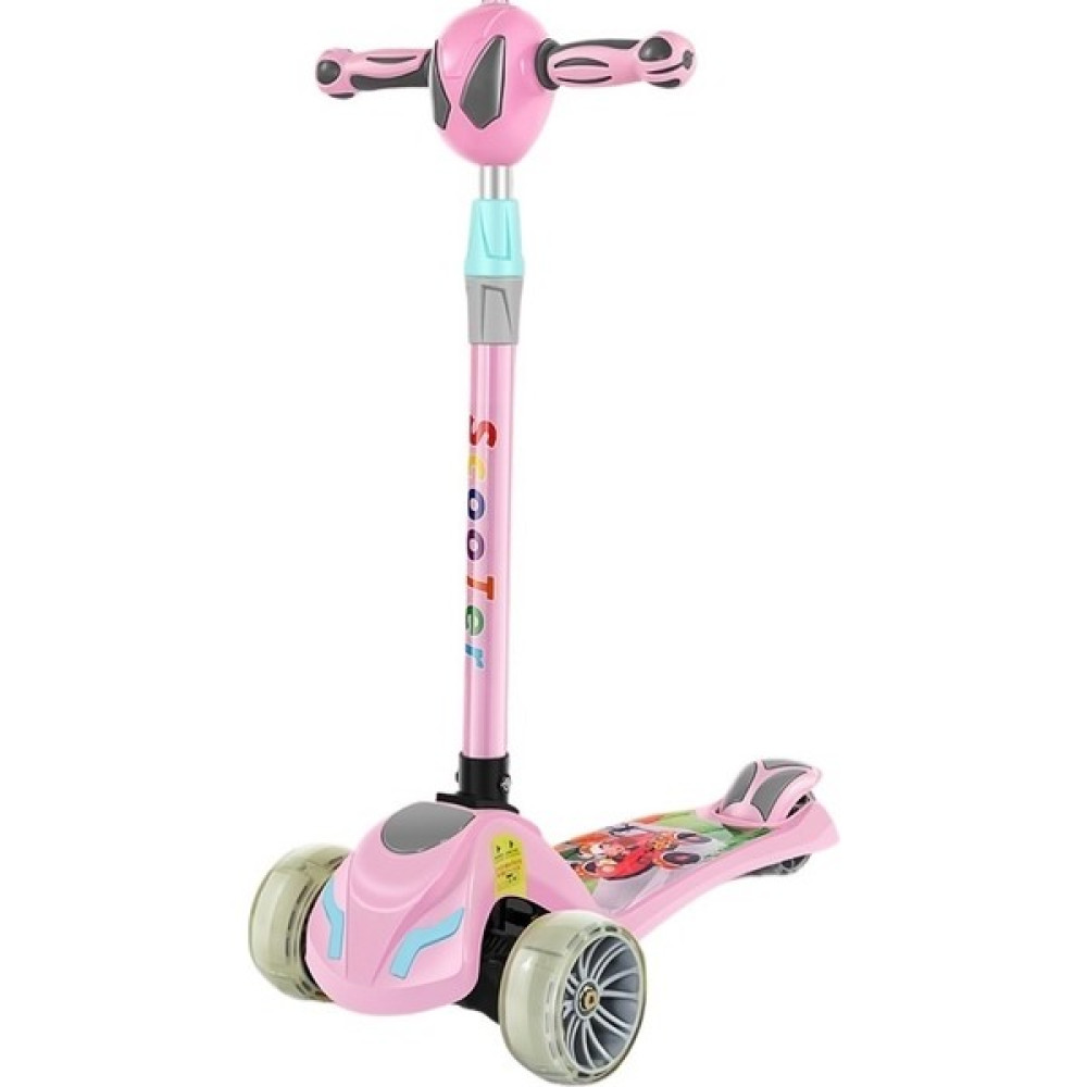 Rudolf Hansen Çocuk Scooter Katlanabilir Müzikli Bisiklet 3-6-12 Yaş (Yurt Dışından) - Açık Pembe Açık Hava, Deniz ve Spor Oyuncakları Fiyatı