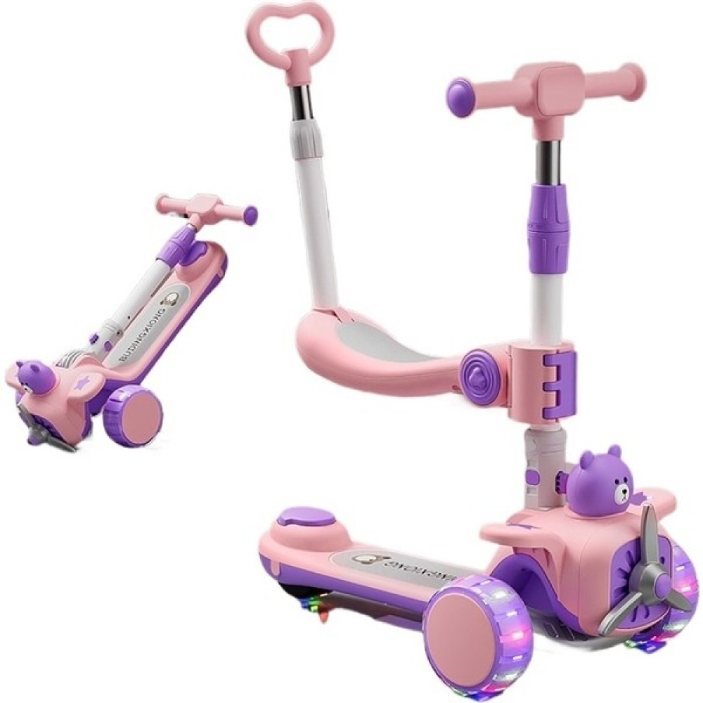 Rudolf Hansen Scooter Çocuk Scooter'ı Üçü Bir Arada (Yurt Dışından) - Açık Pembe Açık Hava, Deniz ve Spor Oyuncakları Fiyatı