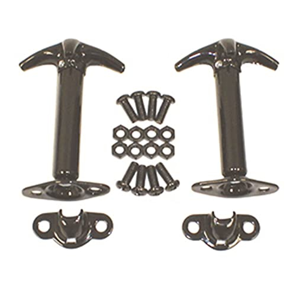 Rugged Ridge | Hood Catch Kit, Black | 11210.01 | Fits 1941-1995 Jeep CJ & Wrangler YJ