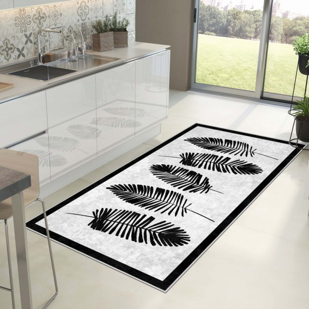 Ruglod Makinede Yıkanabilir Kaymaz Taban Leke Tutmaz Salon Halısı Mutfak Halısı Ve Yolluk - Beyaz - 40 x 60 cm Salon Halısı Fiyatı