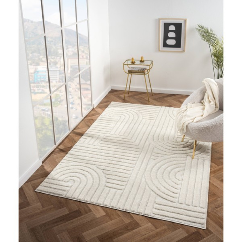 Rugtherug Bohemian Koleksiyon Krem Bukleli Peluş Post Shaggy Oturma Odası Salon Çocuk Odası Mutfak Halısı - 80 x 150 cm Salon Halısı Fiyatı