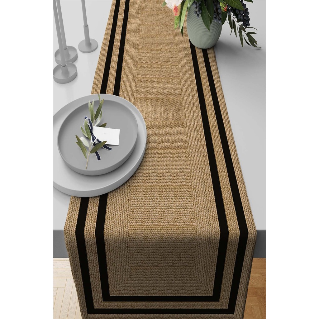 RugViva Dokuma Kumaş Elit Tay Tüyü Leke Tutmaz Masa Örtüsü Runner Hasır 40X140 Cm RNR187 - 40 x 140 cm - Kirli Beyaz Diğer Fiyatı