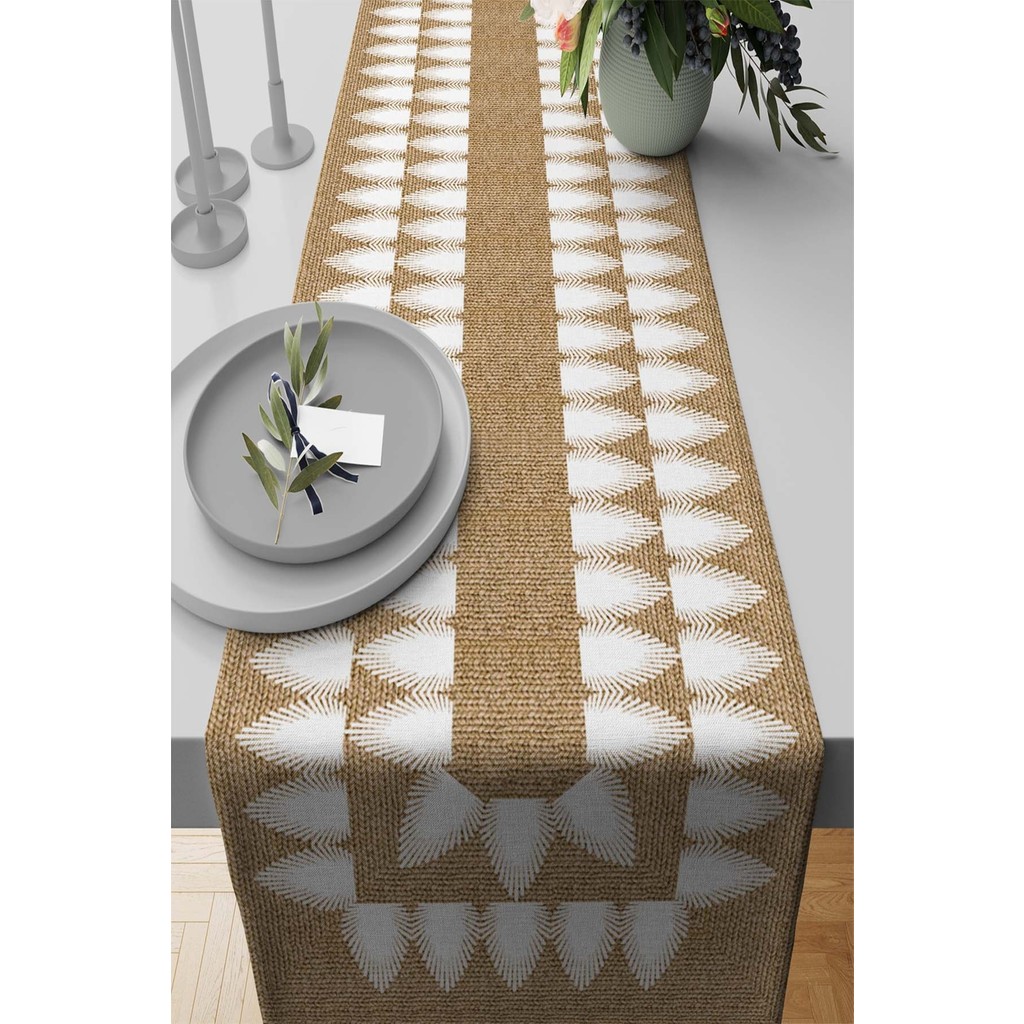 RugViva Elit Masa Örtüsü Runner Tay Tüyü Dokuma Leke Tutmaz Kumaş Hasır 40X140 Cm RNR191 - 40 x 140 cm - Gri - Silver Diğer Fiyatı
