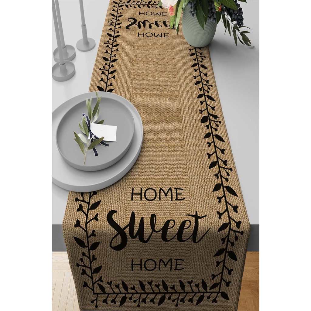 RugViva Leke Tutmaz Elit Tay Tüyü Dokuma Kumaş Masa Örtüsü Runner Hasır 40X140 Cm RNR184 - 40 x 140 cm - Renkli Diğer Fiyatı