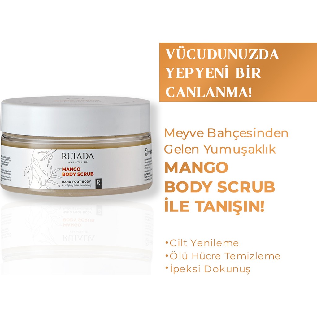 Ruiada Mango Body Scrub Besleyici Arındırıcı Nemlendirici Vücut Peelingi 250 ml Giyim & İç Giyim Fiyatı