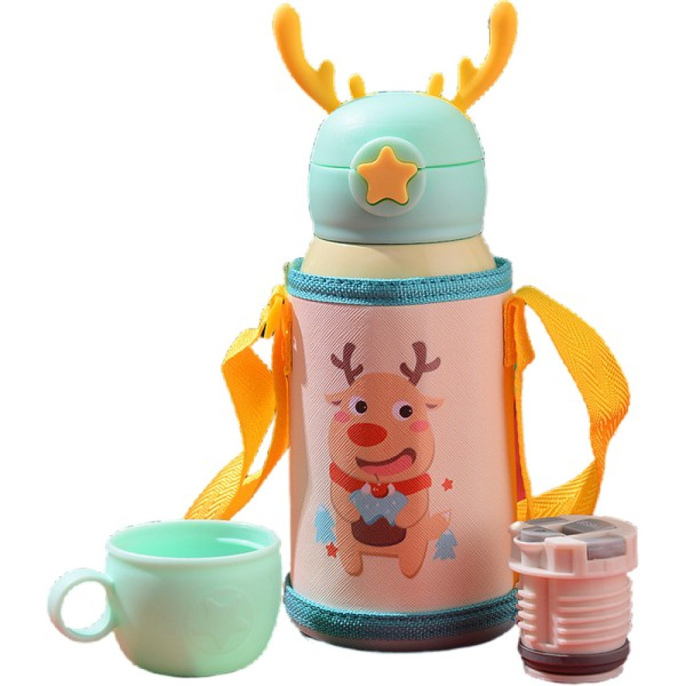 Ruicheng 500 ml. Paslanmaz Çelik Taşınabilir Yalıtımlı Çocuk Suluklar Mataralar (Yurt Dışından) - Sarı Suluk Fiyatı