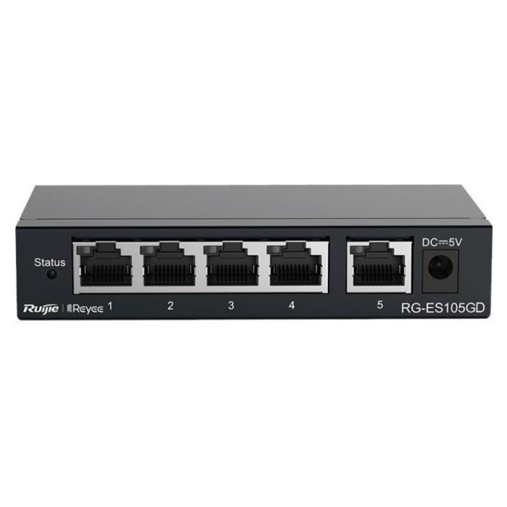 Ruijie - Reyee RG-ES105GD 5 Portlu, 10/100/1000 Gigabit, Tak Çalıştır Switch, Metal Kasa Hub & Switch Fiyatı
