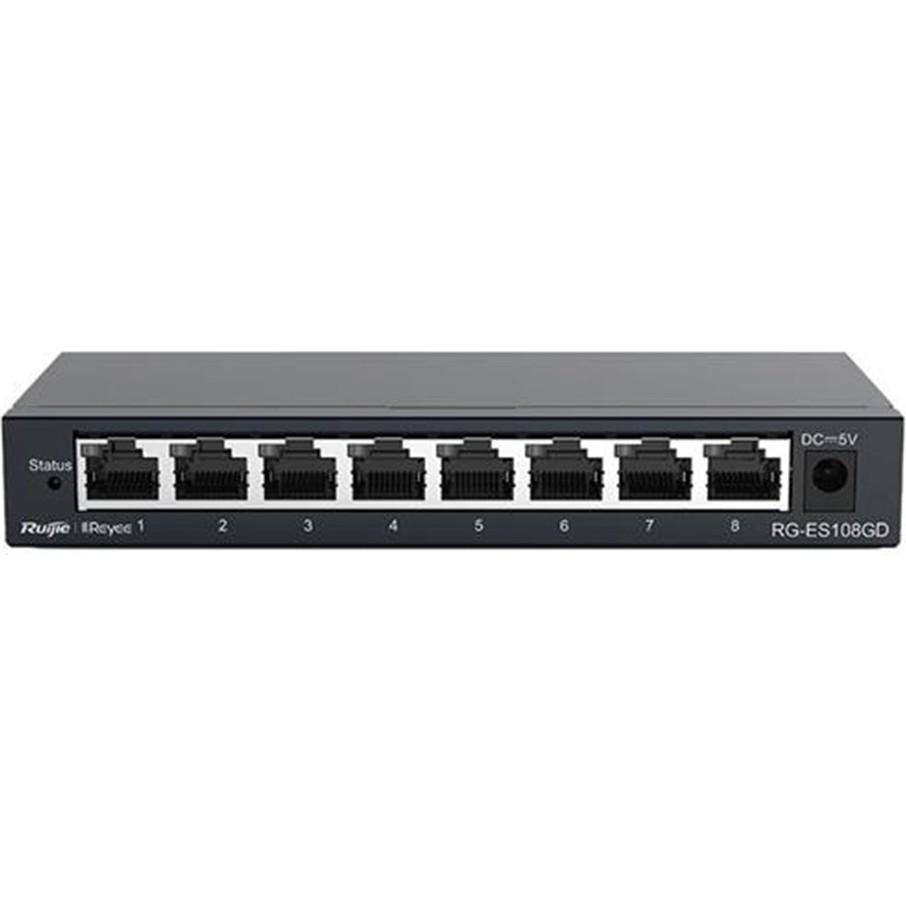 Ruijie Reyee RG-ES108D 8 Portlu 10/100 Fast Ethernet Tak Çalıştır Switch Metal Kasa Switchler Fiyatı