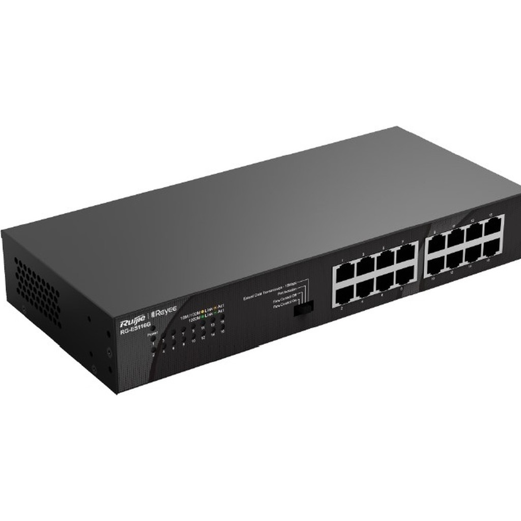 Ruijie Reyee RG-ES116G 16 Port 10/100/1000 Yonetılemez Rackmout Swıtch Metal Kasa Switchler Fiyatı