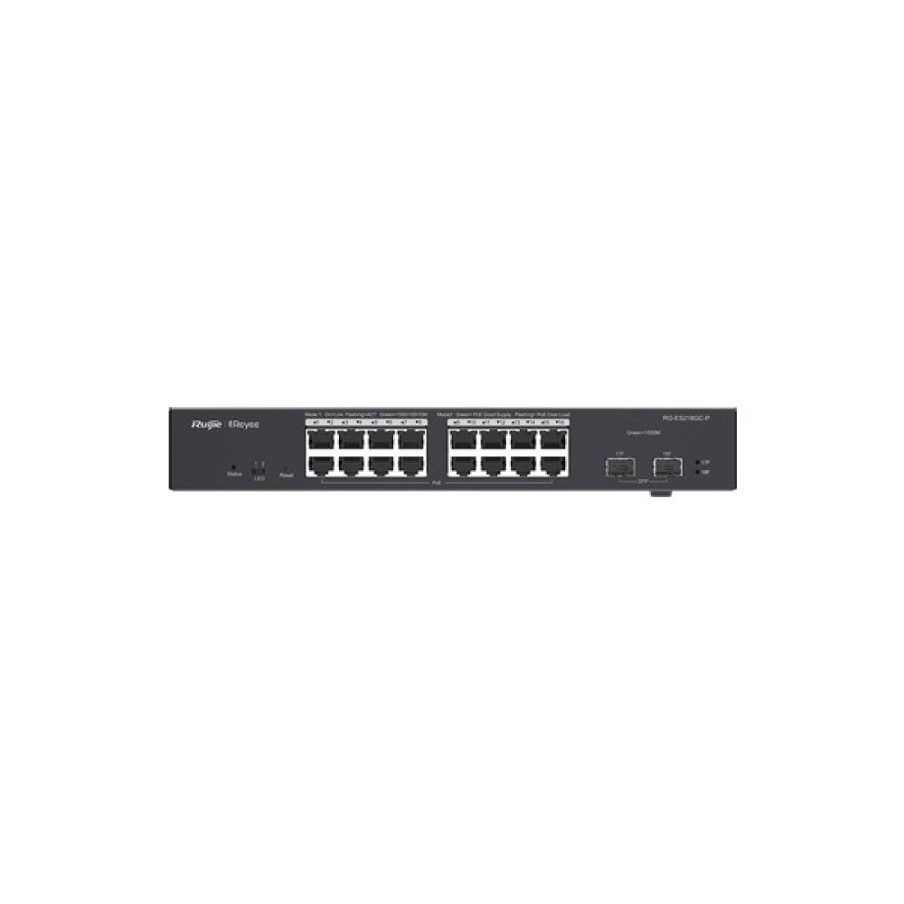Ruijie Reyee RG-ES218GC-P 16 Port Gigabit Ethernet , 2 SFP , Yönetilebilir , Poe , Switch Hub & Switch Fiyatı