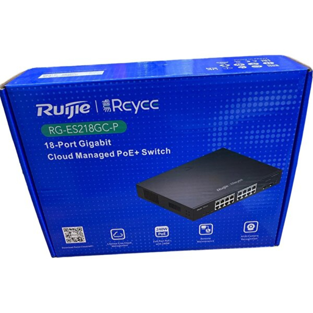 Ruijie Reyee RG-ES218GC-P 16 Portlu 10/100/1000 Gigabit Yönetilebilir Switch 2 Sfp+16 Port Poe Hub & Switch Fiyatı