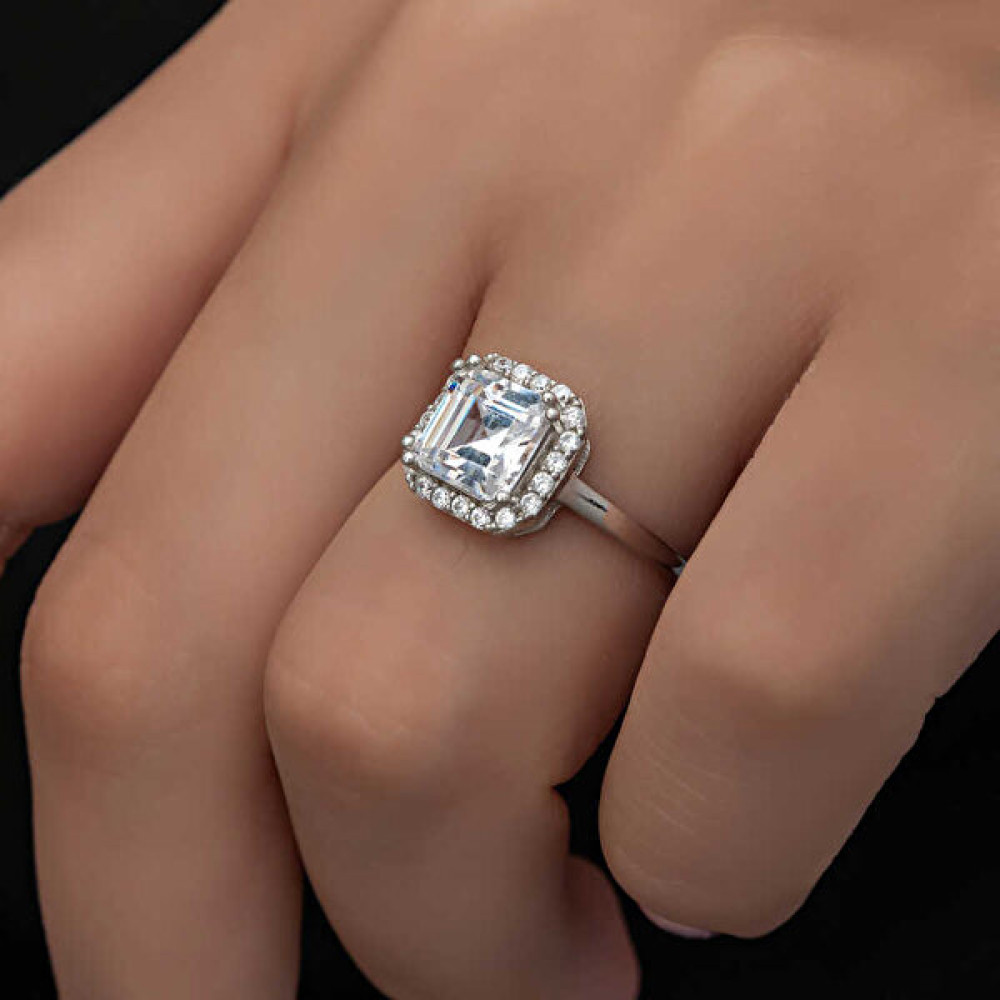 Ruken Gümüş Gümüş Baget Taşlı Kadın Yüzük - 13 Gümüş Yüzük Fiyatı