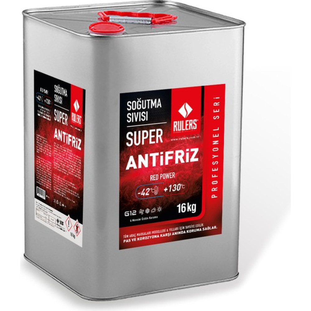 Rulers Super Antifirz 16 kg Kırmızı -42 +130 Kalite Antifiriz Fiyatı