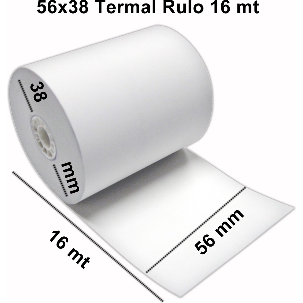 Rulo Merkezi 56X16 mt Yazar Kasa Pos Rulosu 100'LÜ Paket Diğer Fiyatı