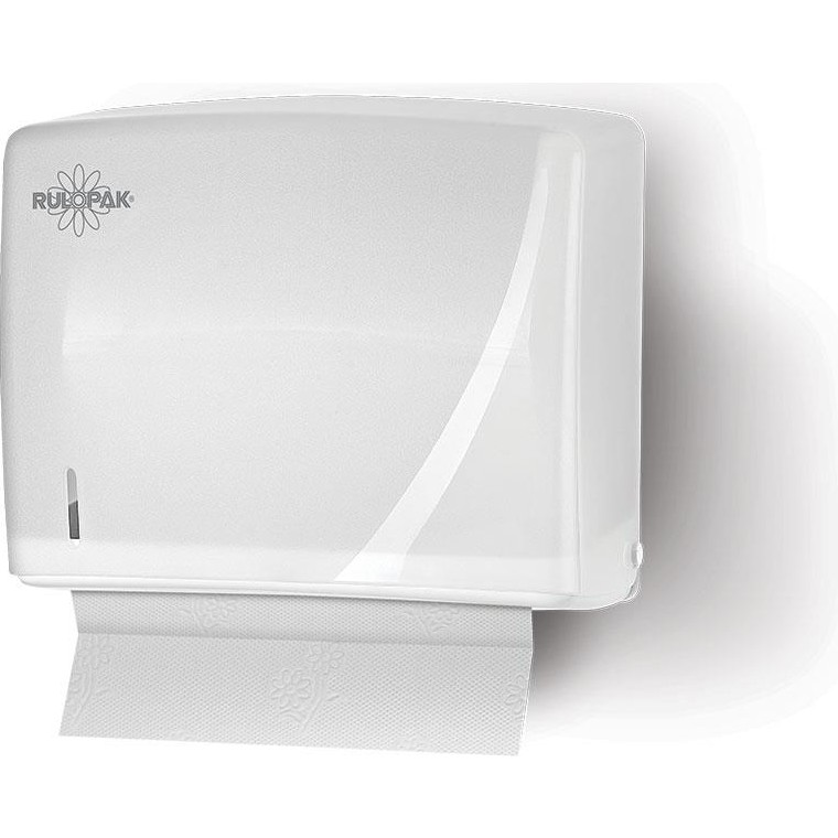 Rulopak Modern Z Katlama Kağıt Havlu Dispenseri 200'Lü Transparan Beyaz El / Yüz Havlusu Fiyatı