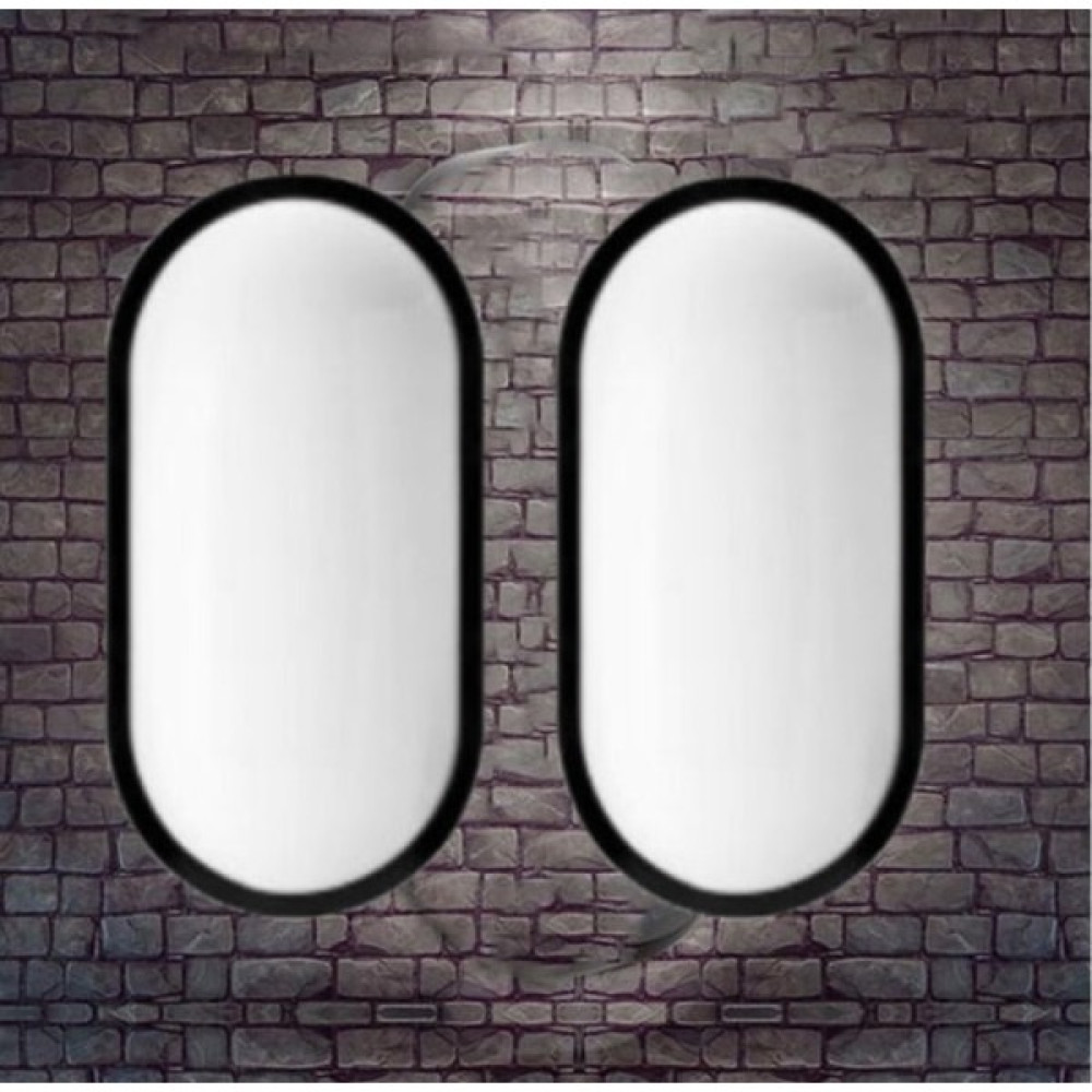 Rultech 2 Adet 20W Bahçe Balkon Banyo Teras Duvar LED Işık Nem Su Geçirmez Siyah Kasa Beyaz Işık 6400K Aplikler Fiyatı