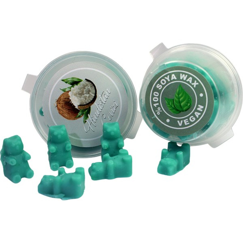 Rumi Candle Yeşil Gummy Bear Jelibon Ayıcık Şeklinde Hindistan Cevizi Esanslı Mum Buhurdanlık Kokusu 12 Adet - 10 Adet Dekoratif Mum Fiyatı