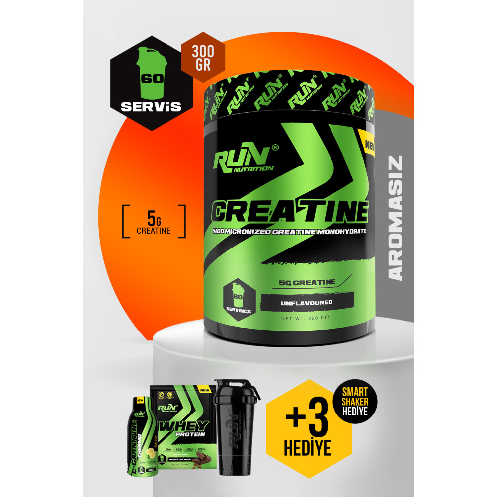 Run Nutrition Creatine - 300g - 60 Servis - Aromasız - Hediyeli Sporcu Besinleri Fiyatı