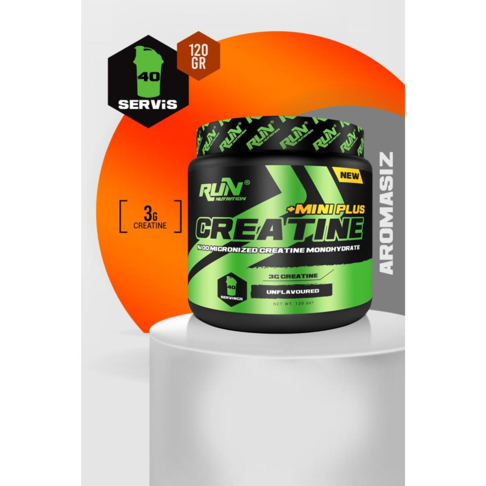 Run Nutrition Creatine Mini Plus - 120g - 40 Servis - Aromasız Sporcu Besinleri Fiyatı