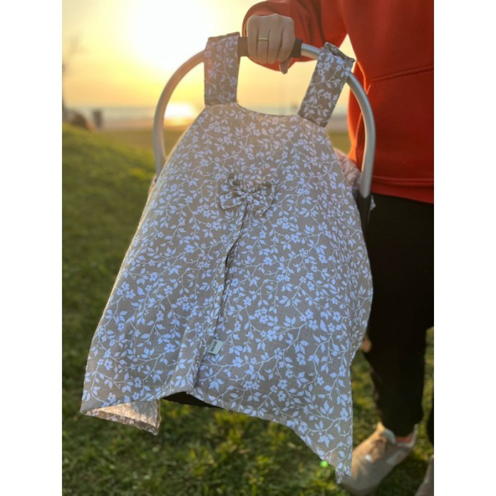 Runbaby Run Baby Müslin Kumaş Çıt Çıtlı Puset Örtüsü 75 x 100 cm - Bej Bebek Oto Koltuğu Fiyatı