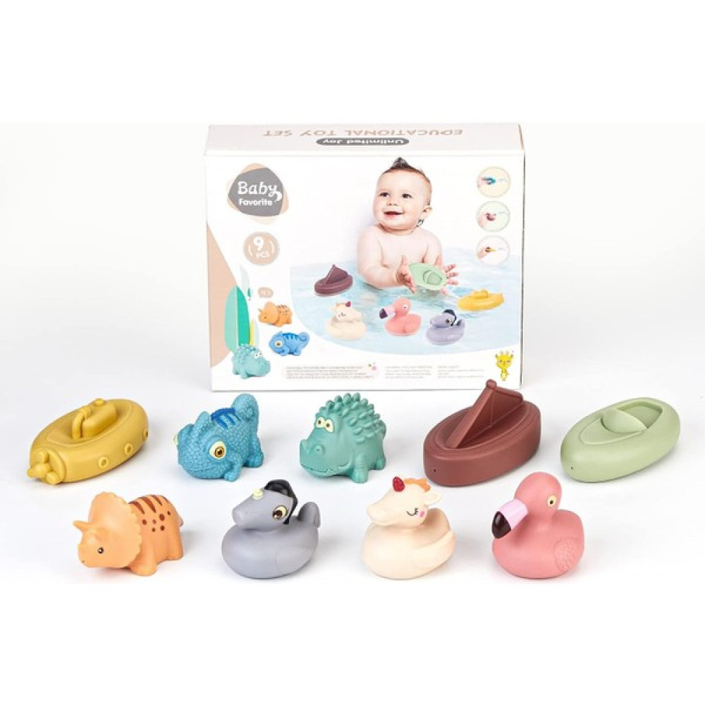 Runjing Bebek Banyo Oyuncakları 9 Paket Banyo Fışkırtma Oyuncakları Silikon Okyanus Hayvanları Küvet Şamandıra Oyuncak Su Oyunu Çocuklar Için Okul ... Bebek Oyuncakları Fiyatı